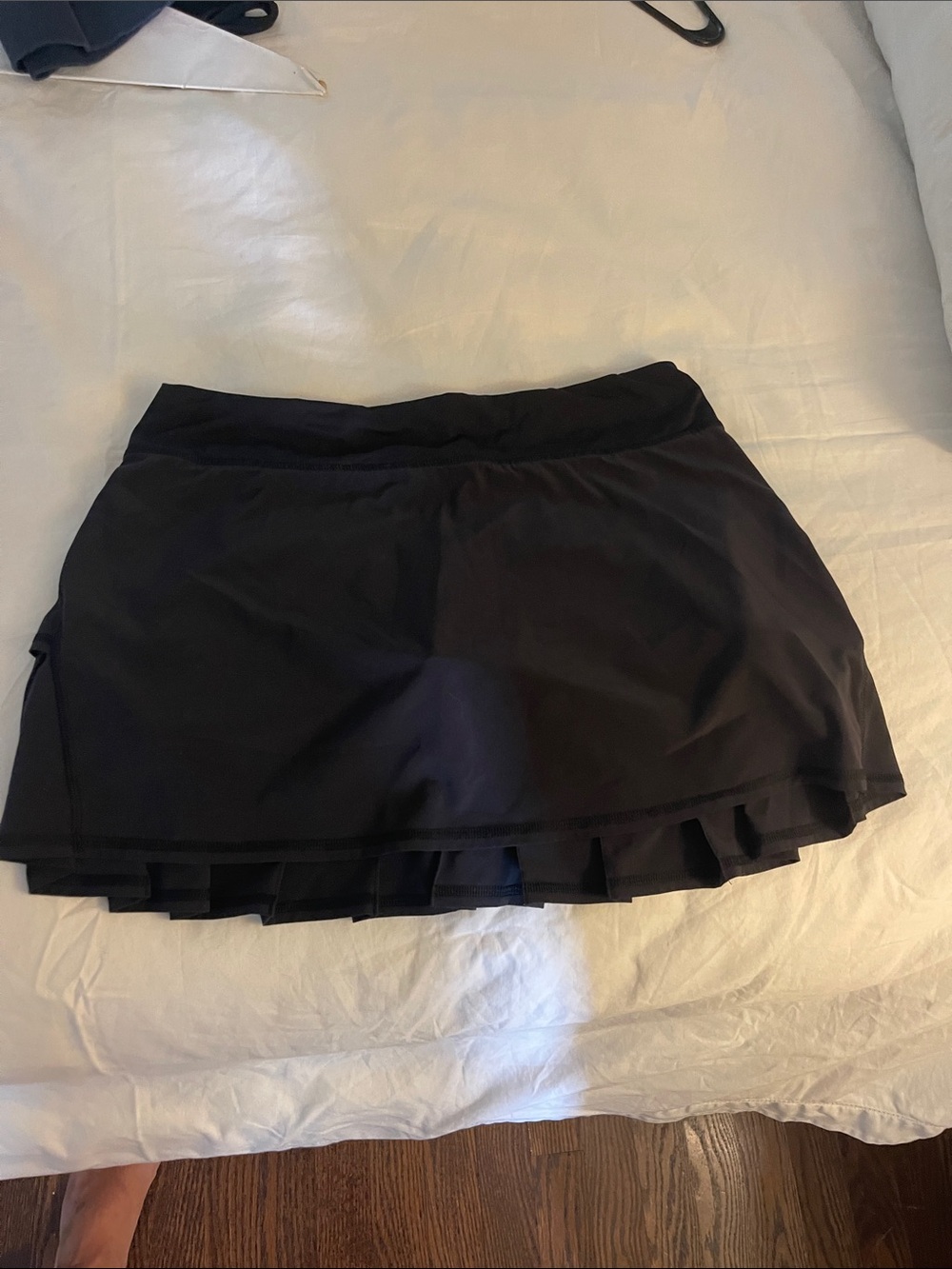 lululemon athletica Black Pleated Hem Athletic Mini Skirt
